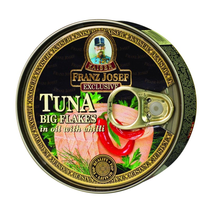 Tuniak kúsky olej s chilli 170g  Franz Josef Kaiser